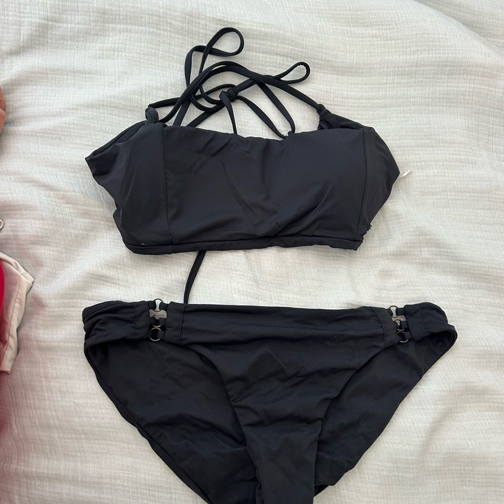 Roxy Black Strappy Bikini Swimwear